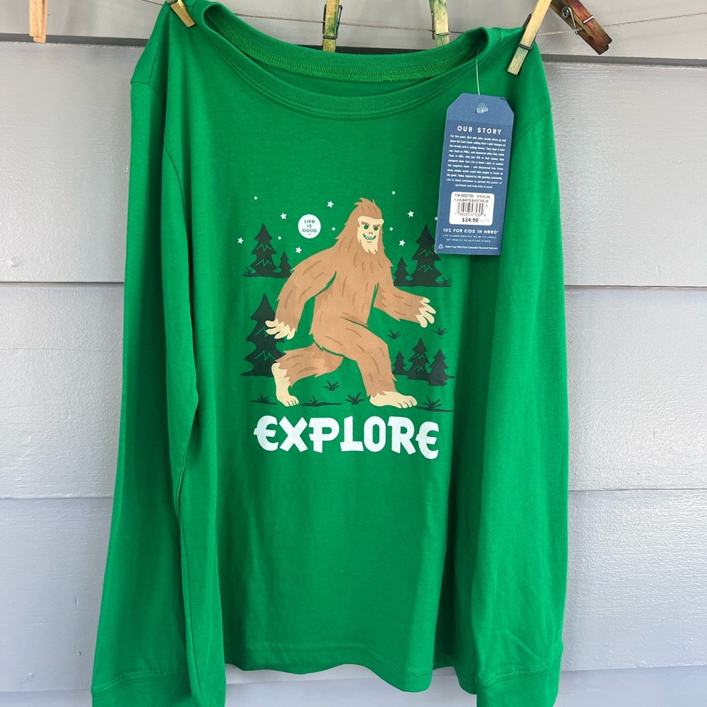 Kids XL Bigfoot Explore Long Sleeve Crusher Tee